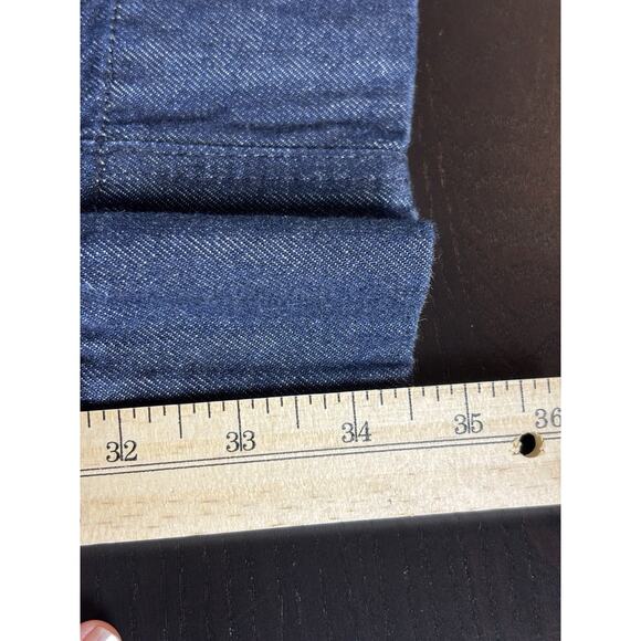 Frame Wide Leg Jeans 31 Dark Denim Wash Pockets High Rise Tall - Picture 8 of 11